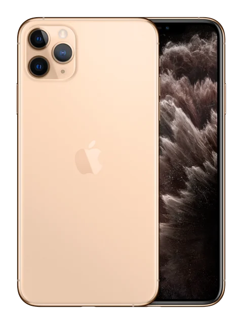 iPhone 11 Pro Max shown in a front and rear product view