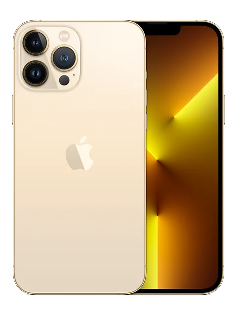 iPhone 13 Pro Max shown in a front and rear product view