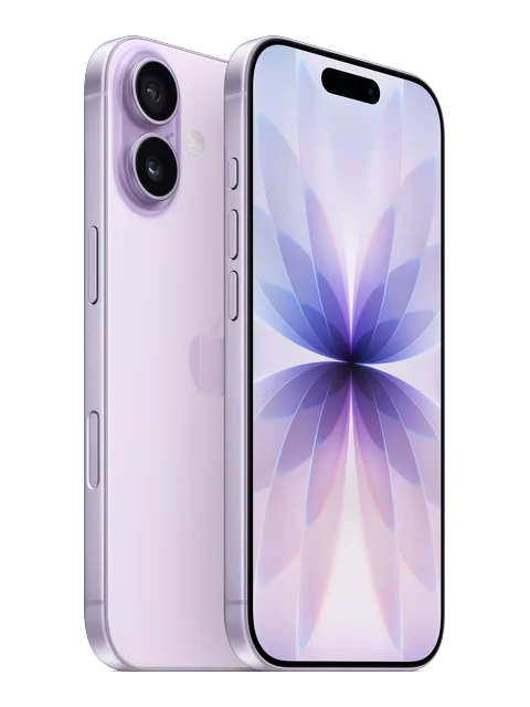iPhone 17 shown in a front and rear product view