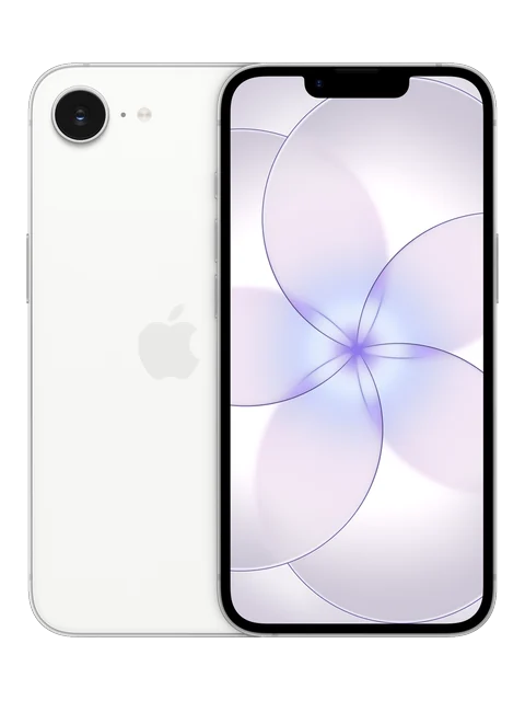 iPhone 17e shown in a front and rear product view