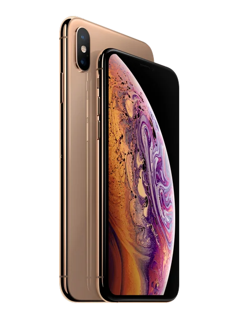 iPhone XS Max, front and rear view
